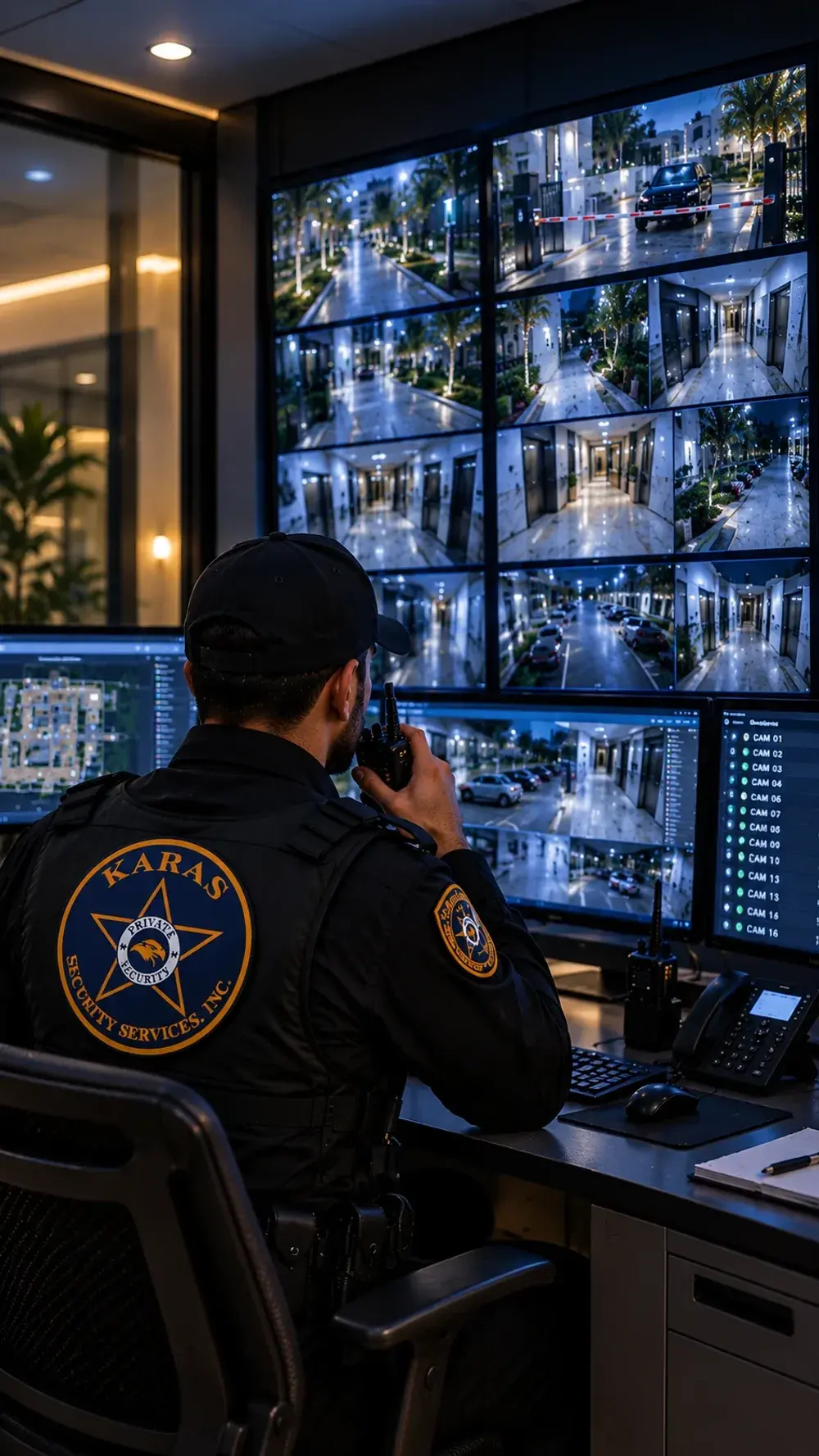 KARAS dispatcher monitoring camera feeds